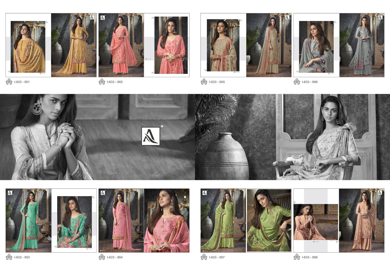 Alok Pareeza Latest Fancy Festive Wear Pure Zam Self Embroidery With Designer Digital Printed Heavy Dress Material Collection